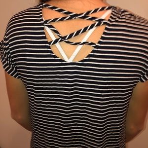 Black and white striped shirt